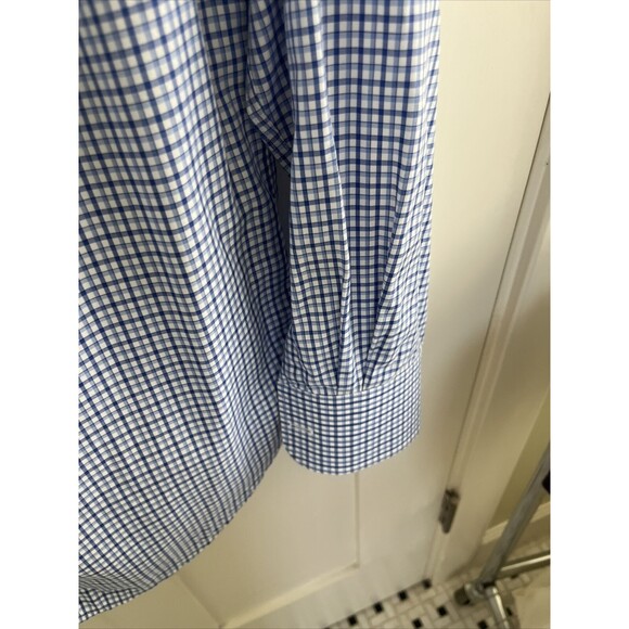 EUC Ralph Lauren Purple Label Shirt Mens Blue Check Button Sz 15.5 Italy - Picture 12 of 12